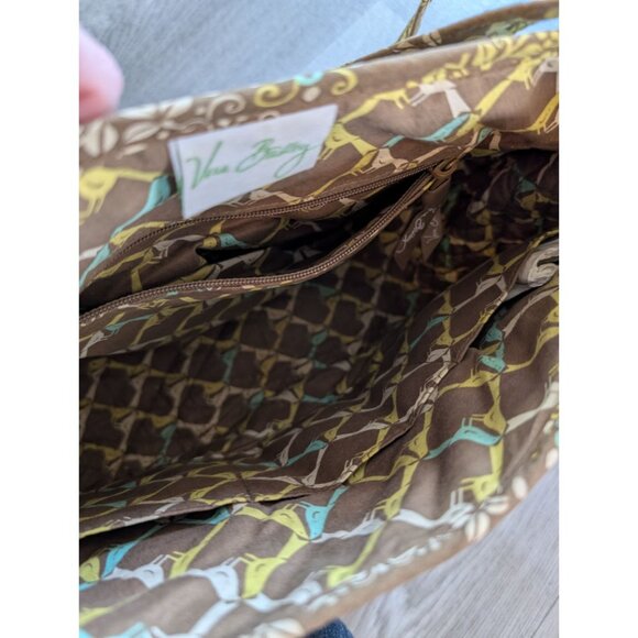 Vera Bradley Quilted Shoulder Bag Saddle Up Sitting in a Tree Brown/Yellow - Picture 5 of 7